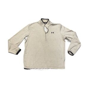 Under Armour Loose Fit Beige Quarter Zip Pullover